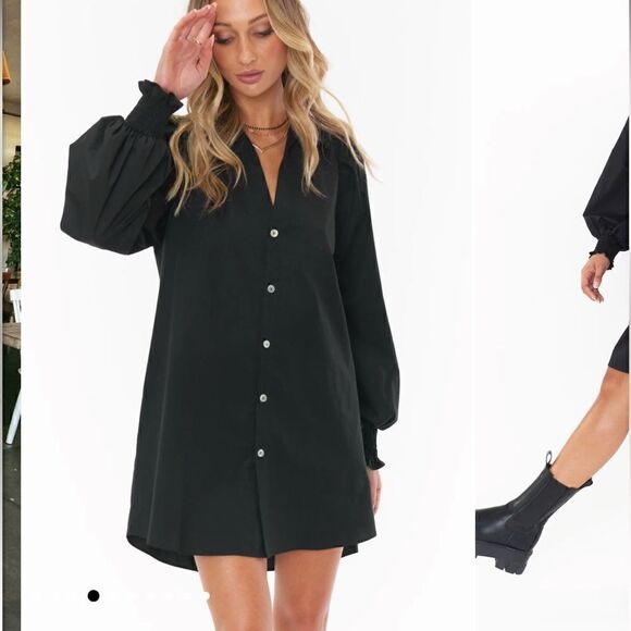 Show Me Your Mumu Allure Shirt Dress in Black size M - Picture 7 of 12